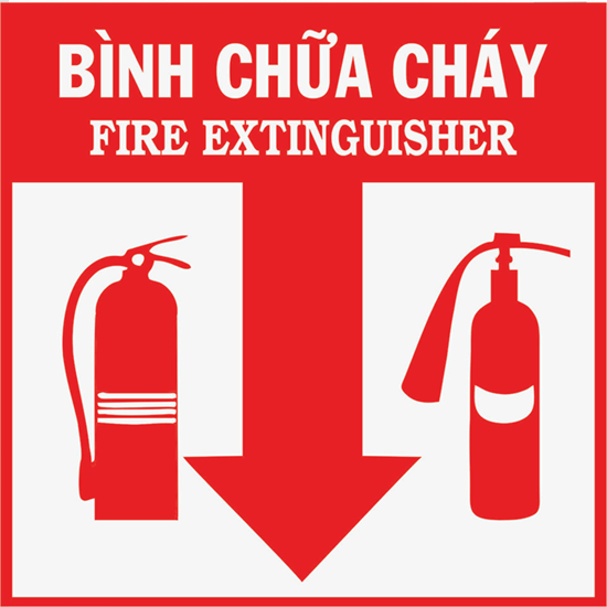 Bảng báo bình chữa cháy bột và CO2 - PCCC Thuận Phong - Cửa Hàng Vật Tư Thiết Bị Công Nghiệp Thuận Phong